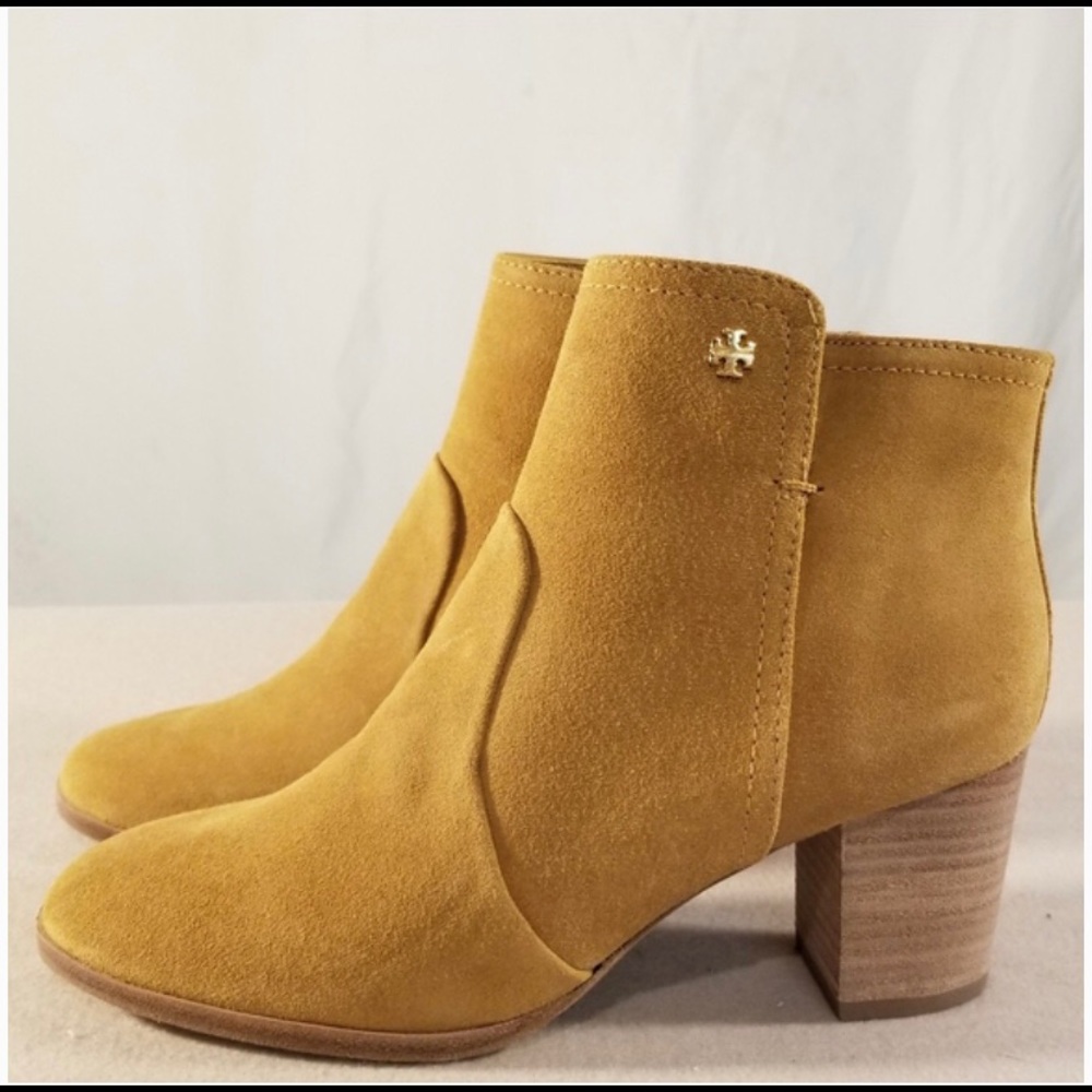 Tory Burch Sabe Suede Bootie Caramel